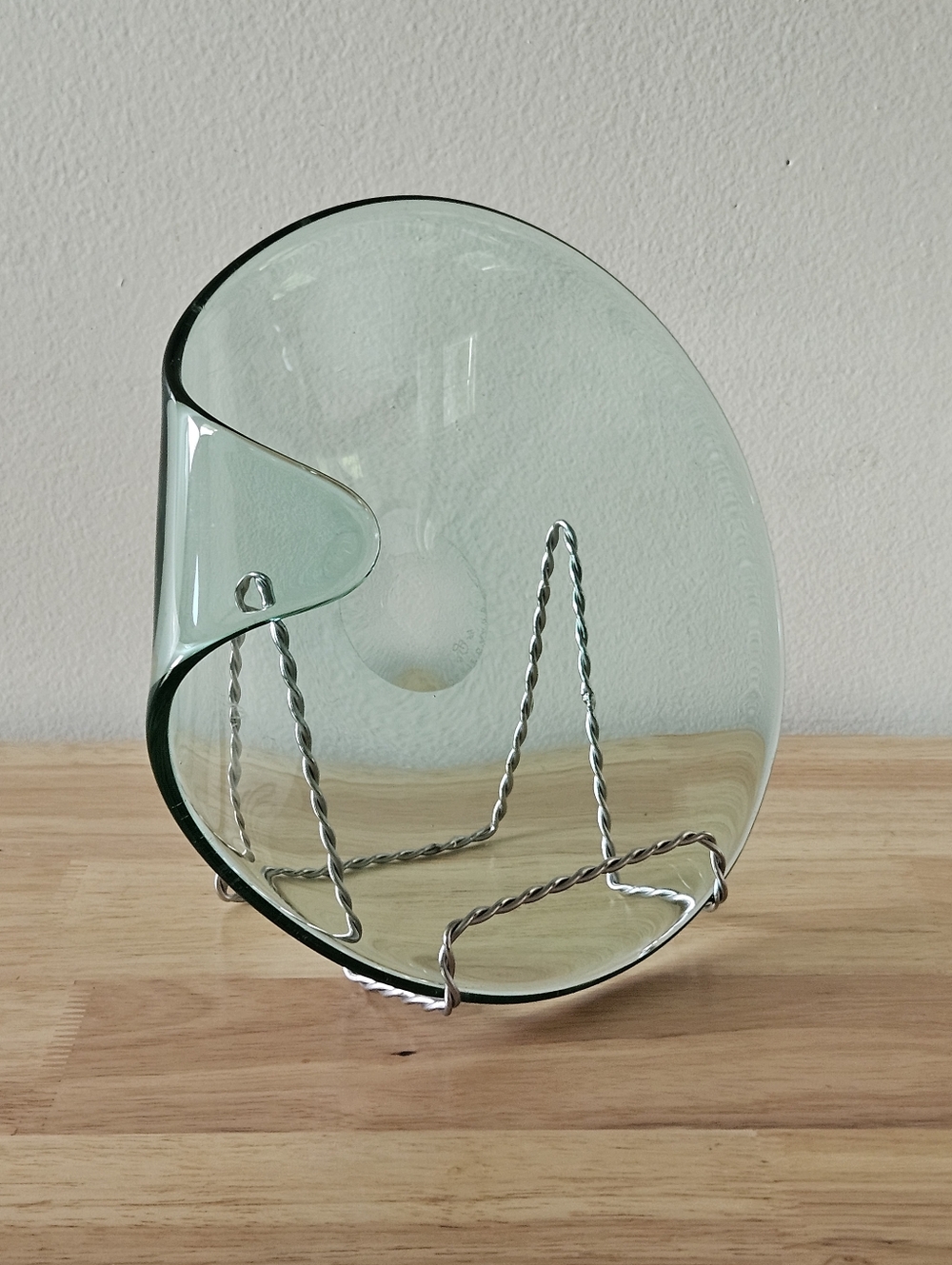 Danish Holmegaard Green Art Glass Bowl